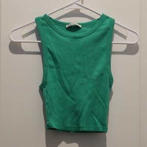 Zara Women's Green Racerback Tank Small